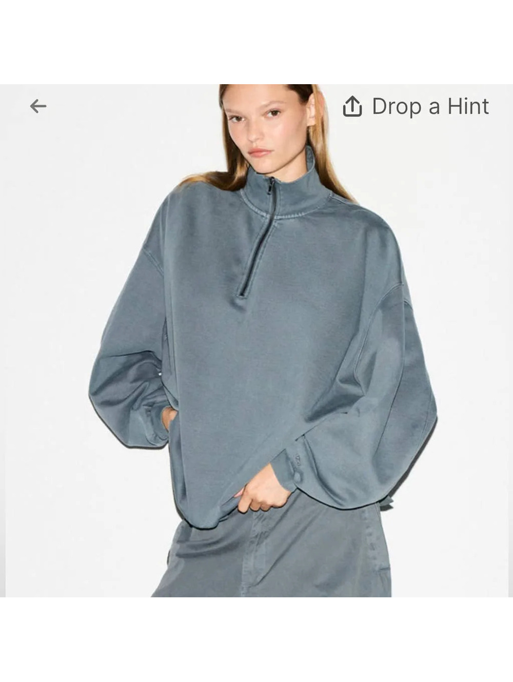 Skims boyfriend slouchy half zip